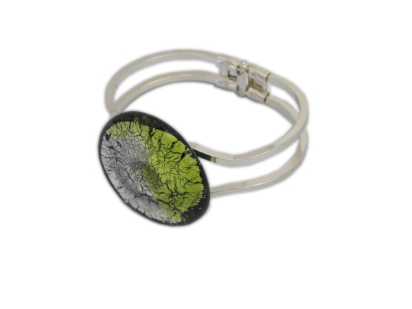 Midnight Scharnierspange peridot silber