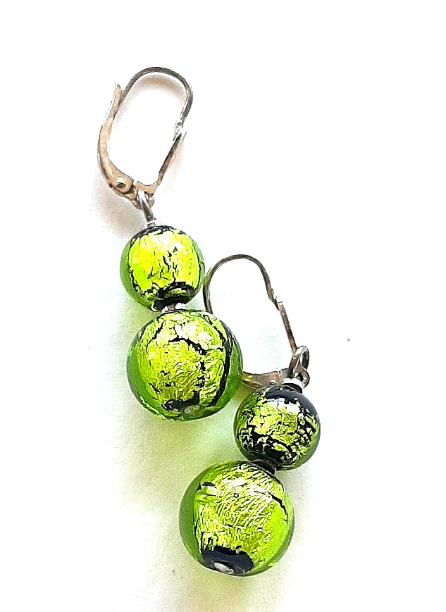 Perlen Ohrhänger peridot Unikat GHU227