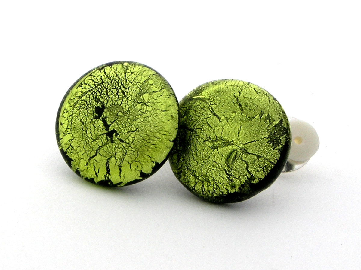 Midnight Ohrclips peridot