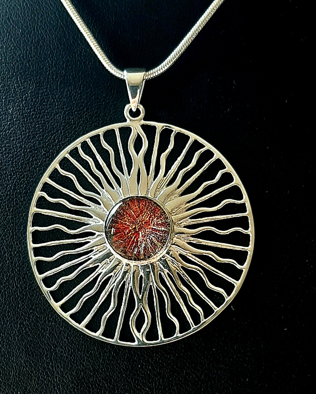 Echtsilber Anhänger SONNE gold