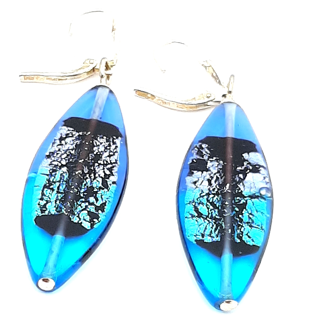 Midnight Ohrhänger lang blau