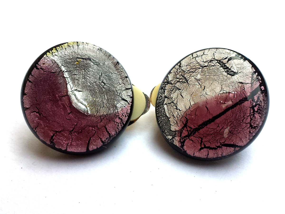 Midnight Ohrclips rose silber