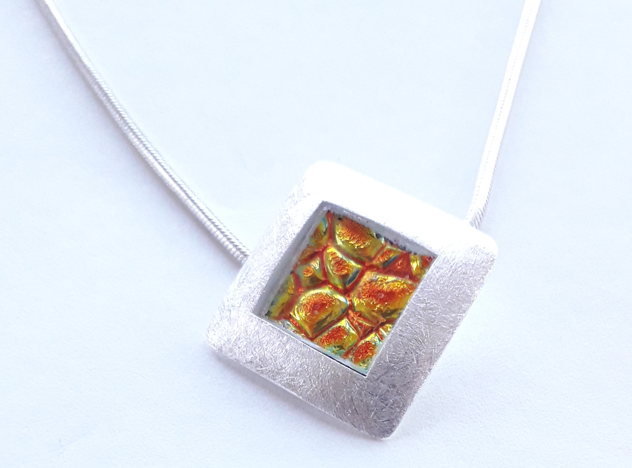 Echtsilber Anhänger Quadrat Klein DEDRO gold