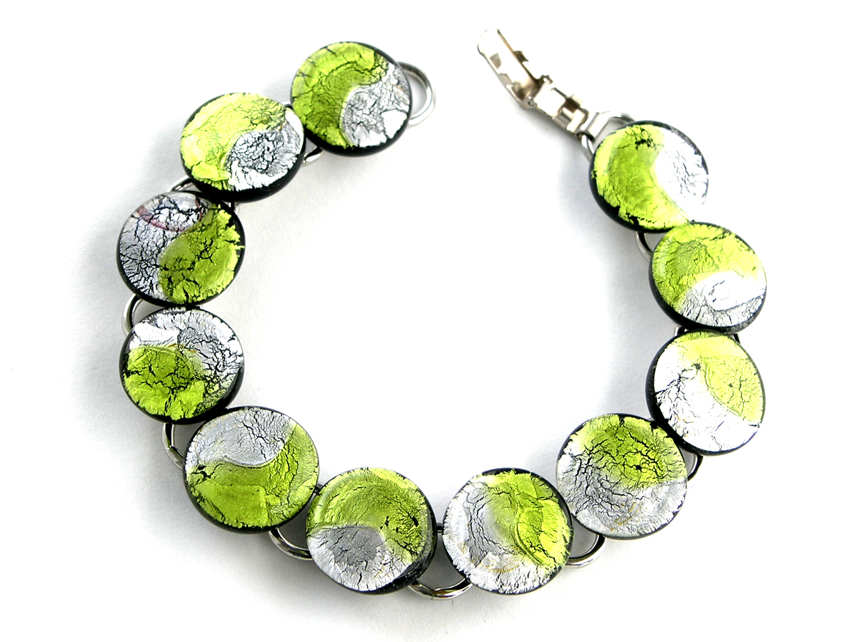 Midnight Armkette peridot silber