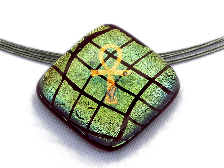 Warp Halskette Small Ankh rot