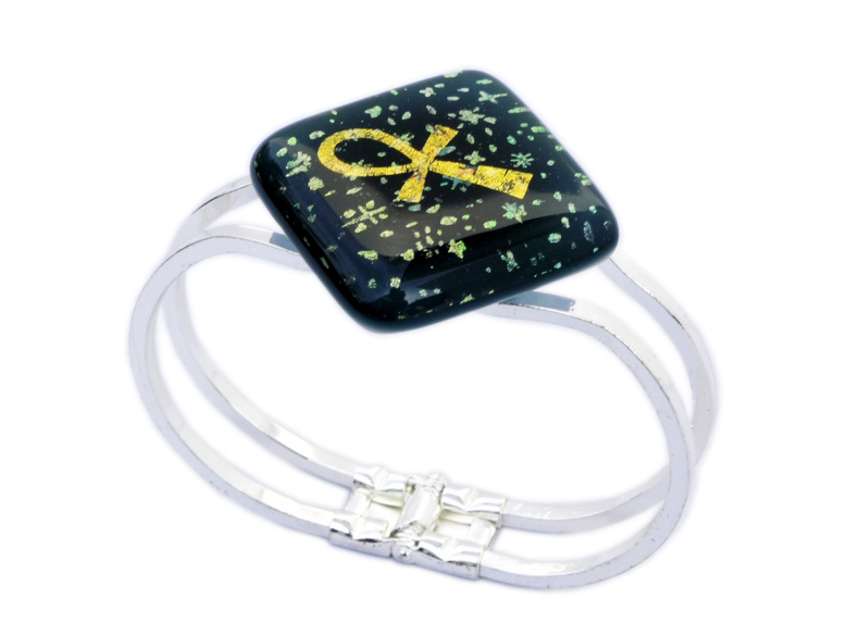 Ankh Scharnierspange Stars Grün