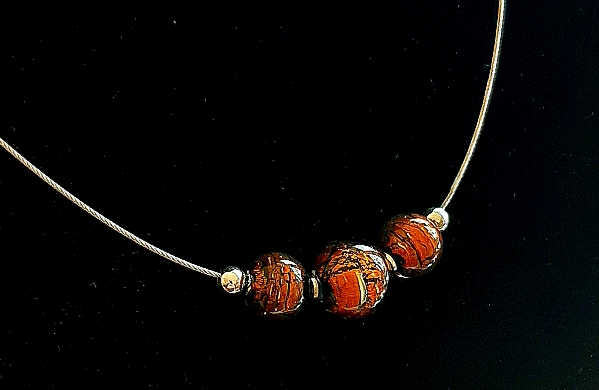 Perlencollier gold Unikat GHU221