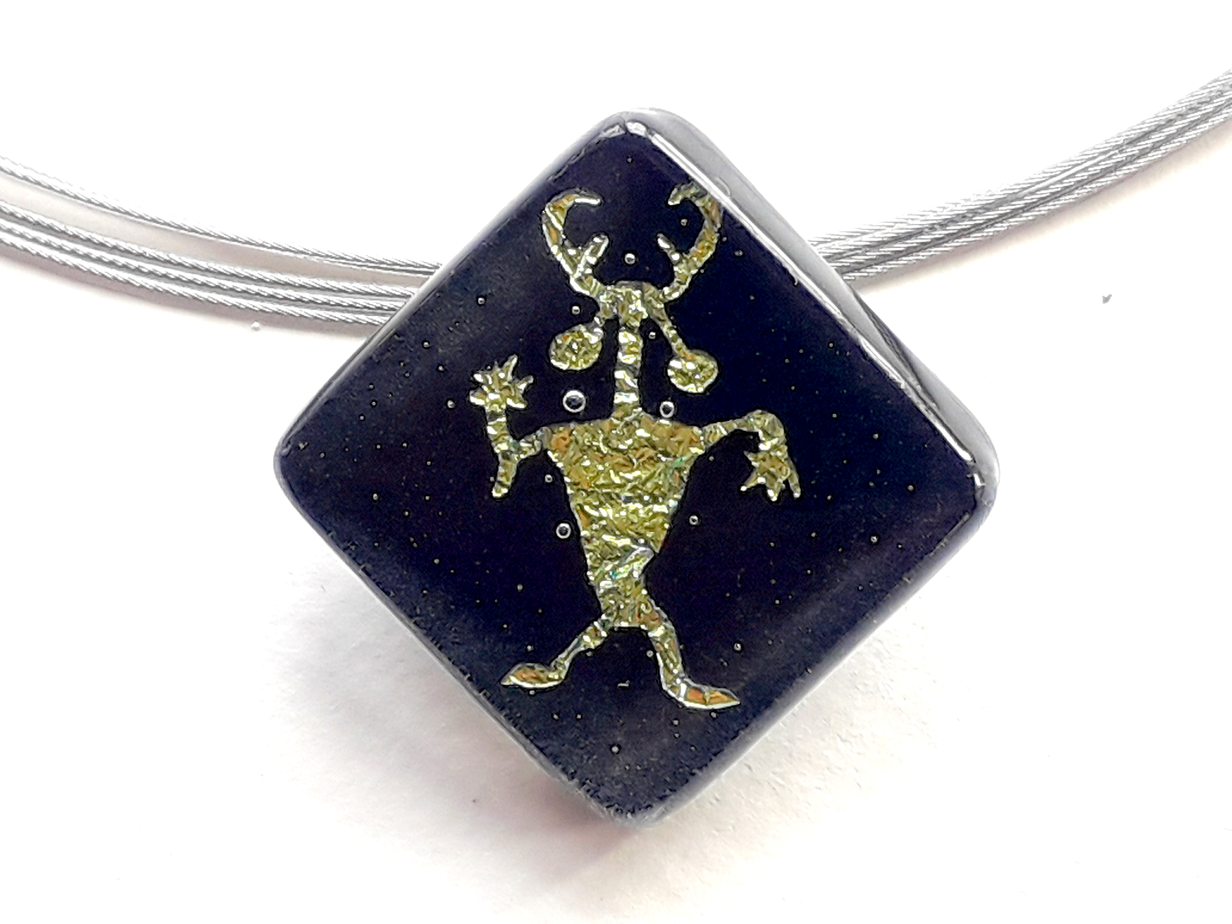 Halskette "Moab Man on Black Unikat" GHU143