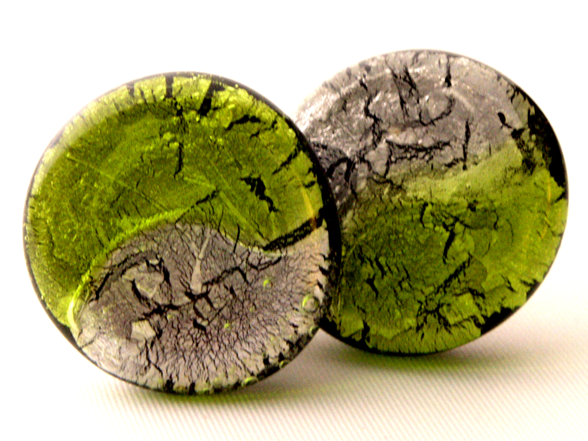 185_0589ecaa48f09c Midnight Ohrclips peridot silber
