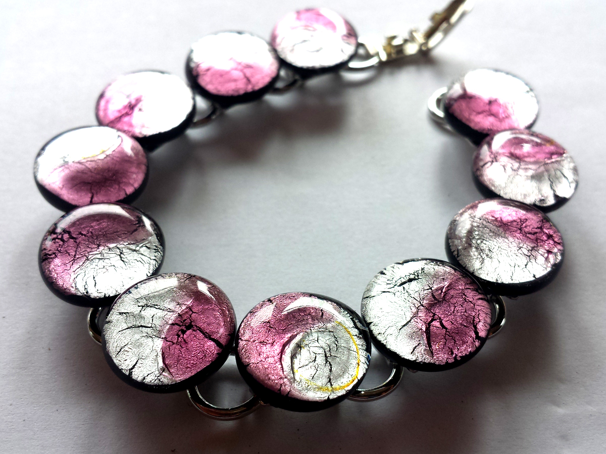 Midnight Armkette rose silber