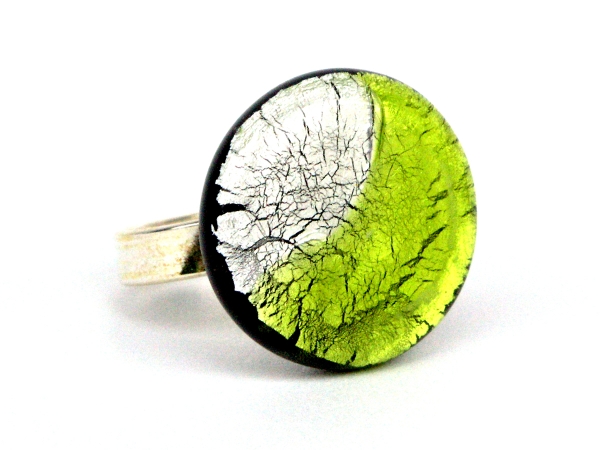 Midnight Ring peridot silber