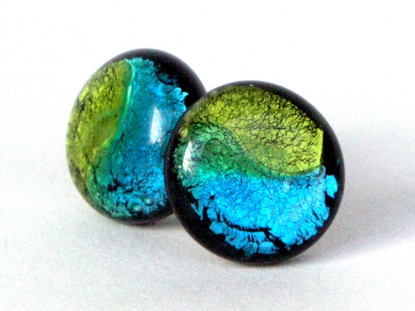 Midnight Moon Ohrstecker peridot aqua